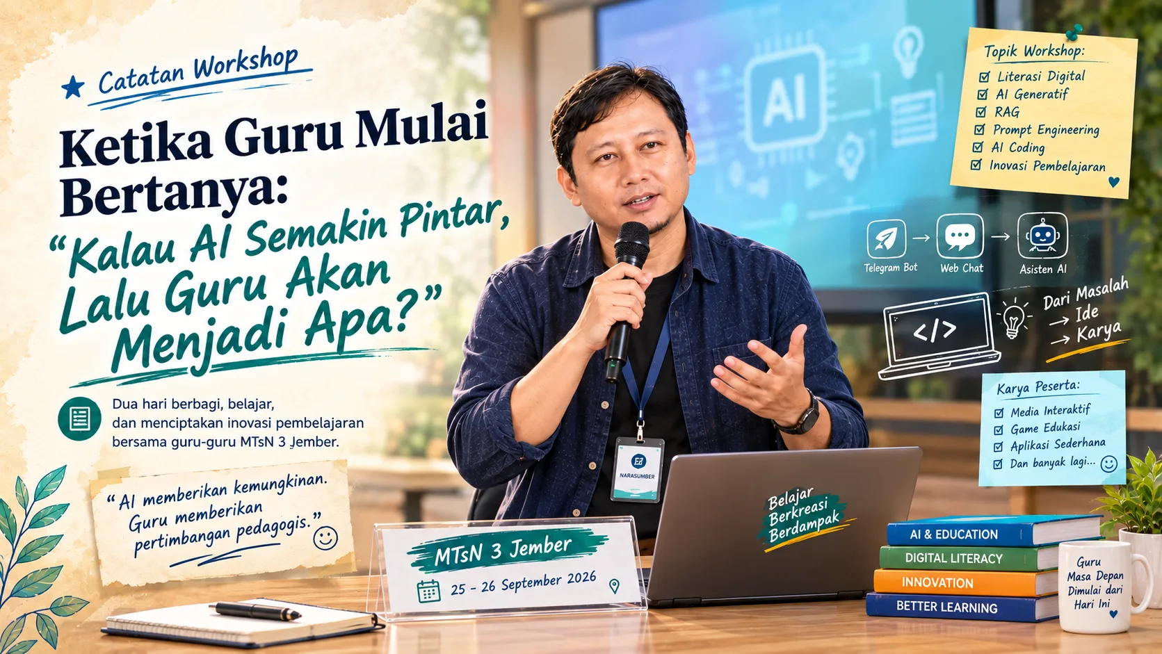 Ketika Guru Mulai Bertanya: “Kalau AI Semakin Pintar, Lalu Guru Akan Menjadi Apa?"
